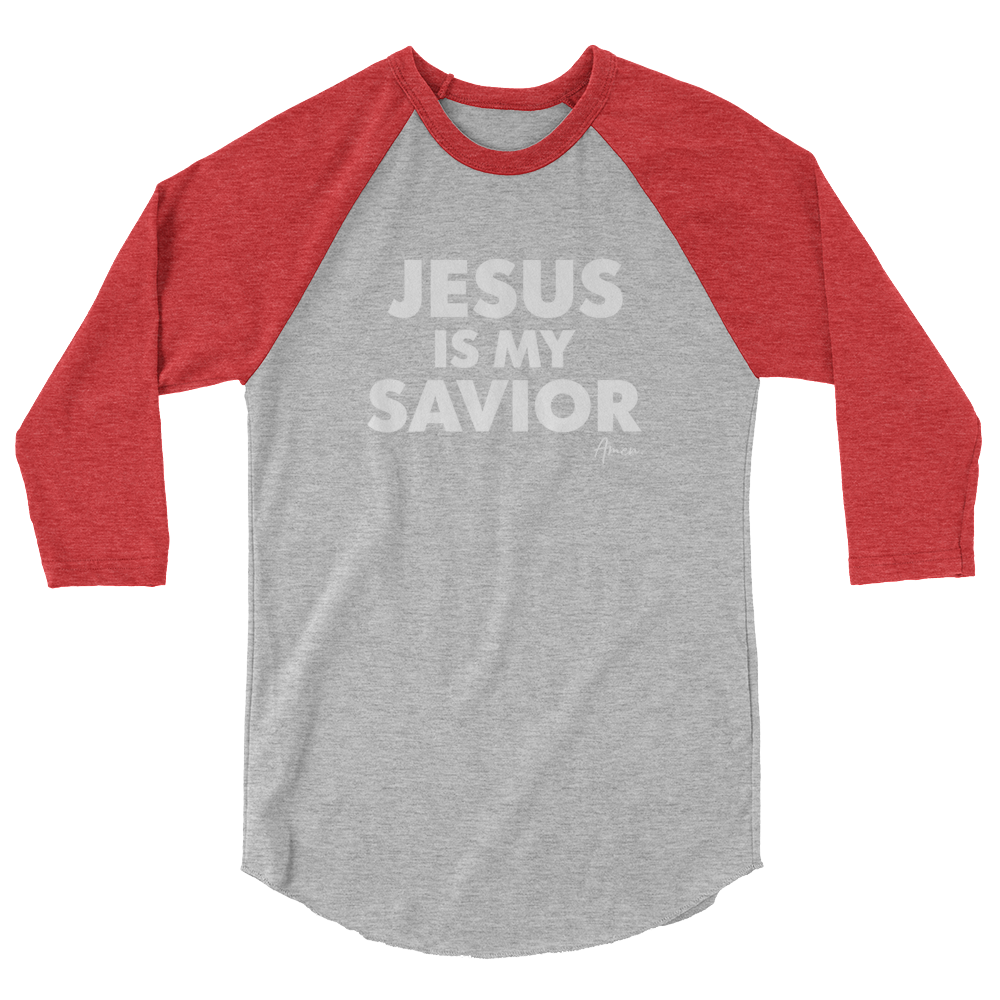 Jesus is my Savior - Men's 3/4 Sleeve Raglan Shirt