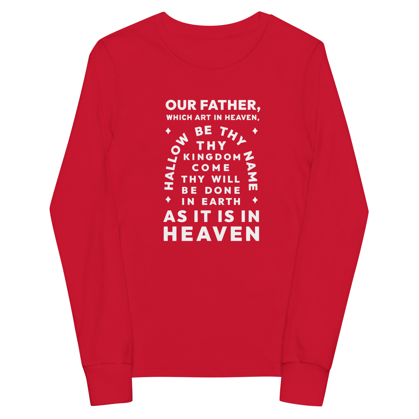 Lord's Prayer - Youth long sleeve tee